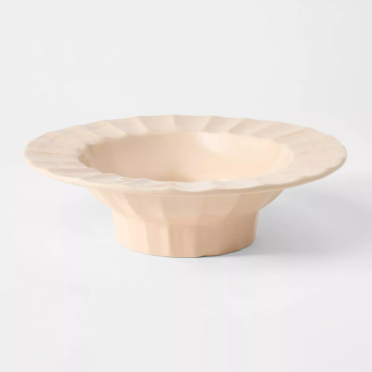 Ceramic Hand Molded Pedestal Bowl Pink - Threshold™ designed with Studio McGee | Target