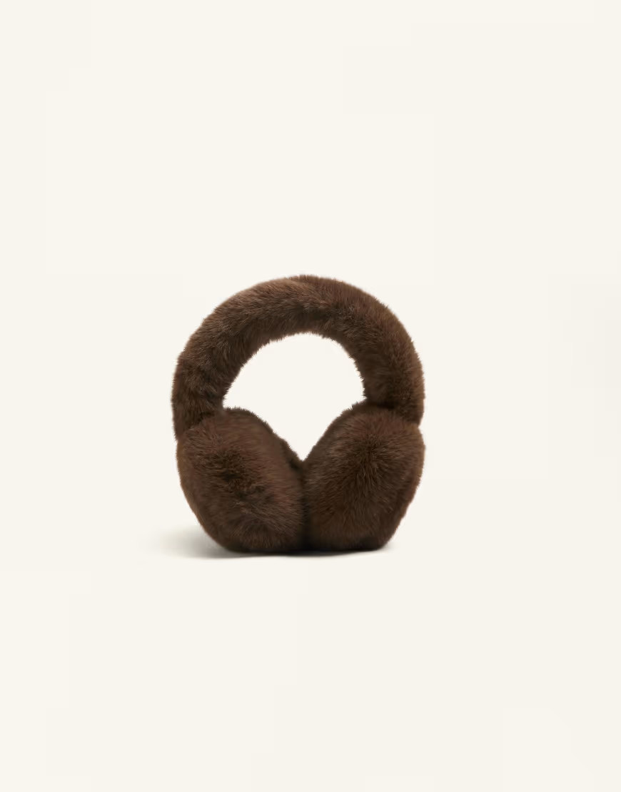 OYSHO Faux fur style ear muffs in brown | ASOS (Global)