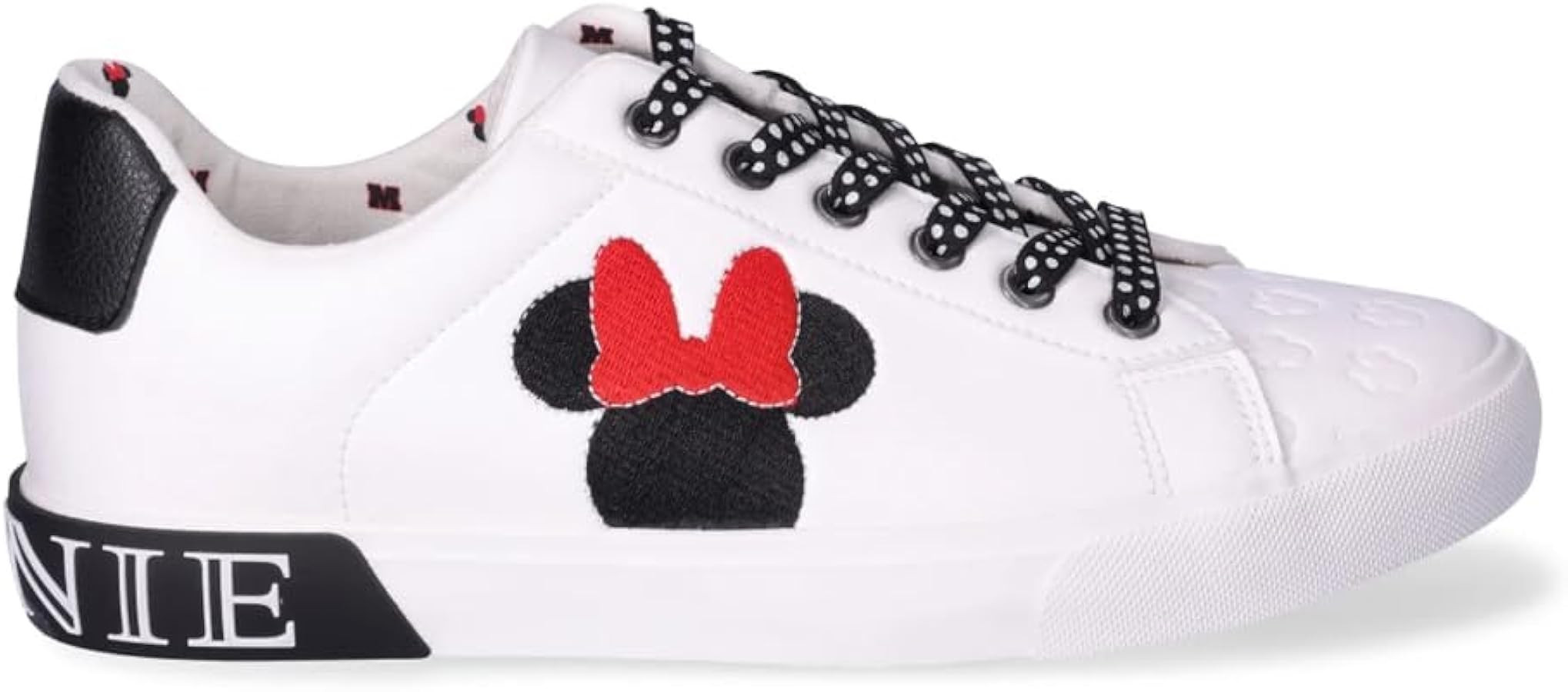 Disney Minnie Mouse Women's Low-top Court Sneakers -Size 9.5 White | Amazon (US)