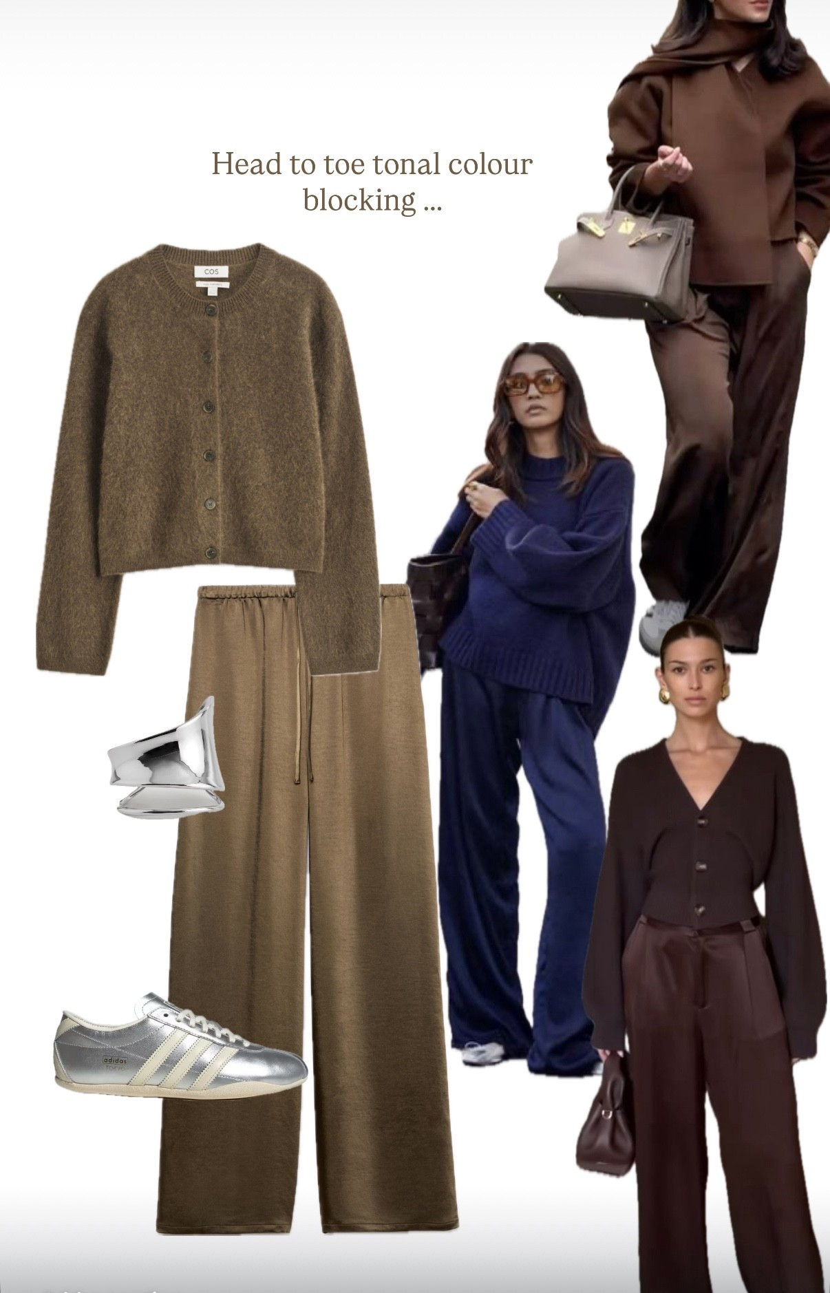 Satin trouser styling ideas 
Tonal colour blocking …. 

#LTKuk #LTKautumn #LTKwinter