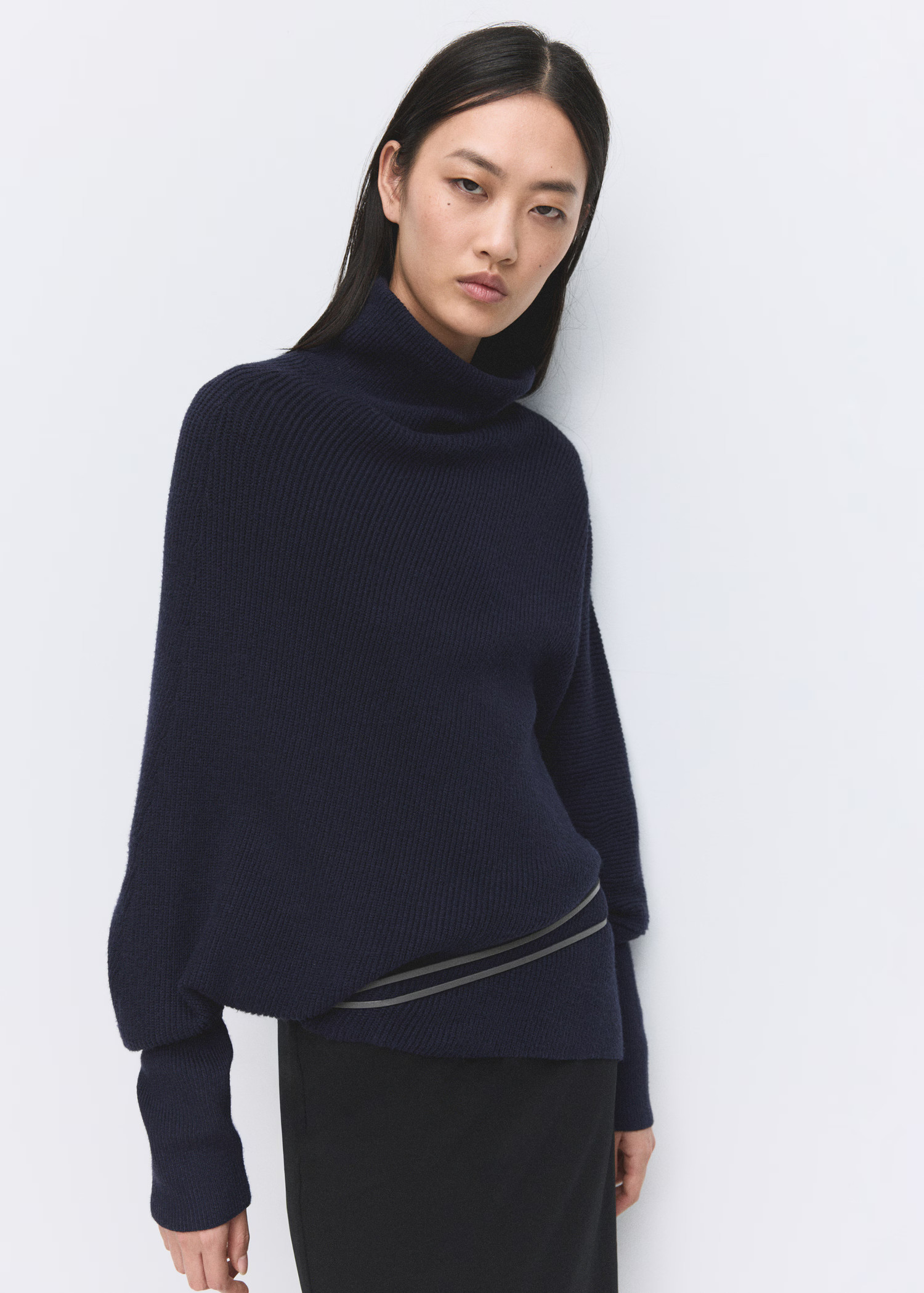 Sweater with asymmetrical roll neck | Mango (US/MX/AU)
