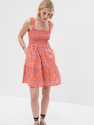 Smocked Tiered Mini Dress | Gap (CA)