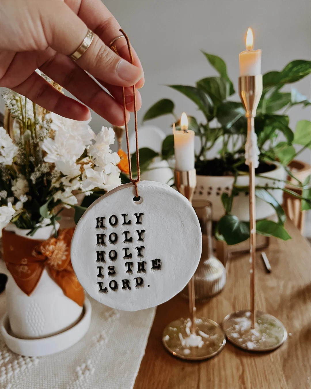 HOLY IS HE Handmade Clay Ornament Christian Ornament - Etsy | Etsy (US)