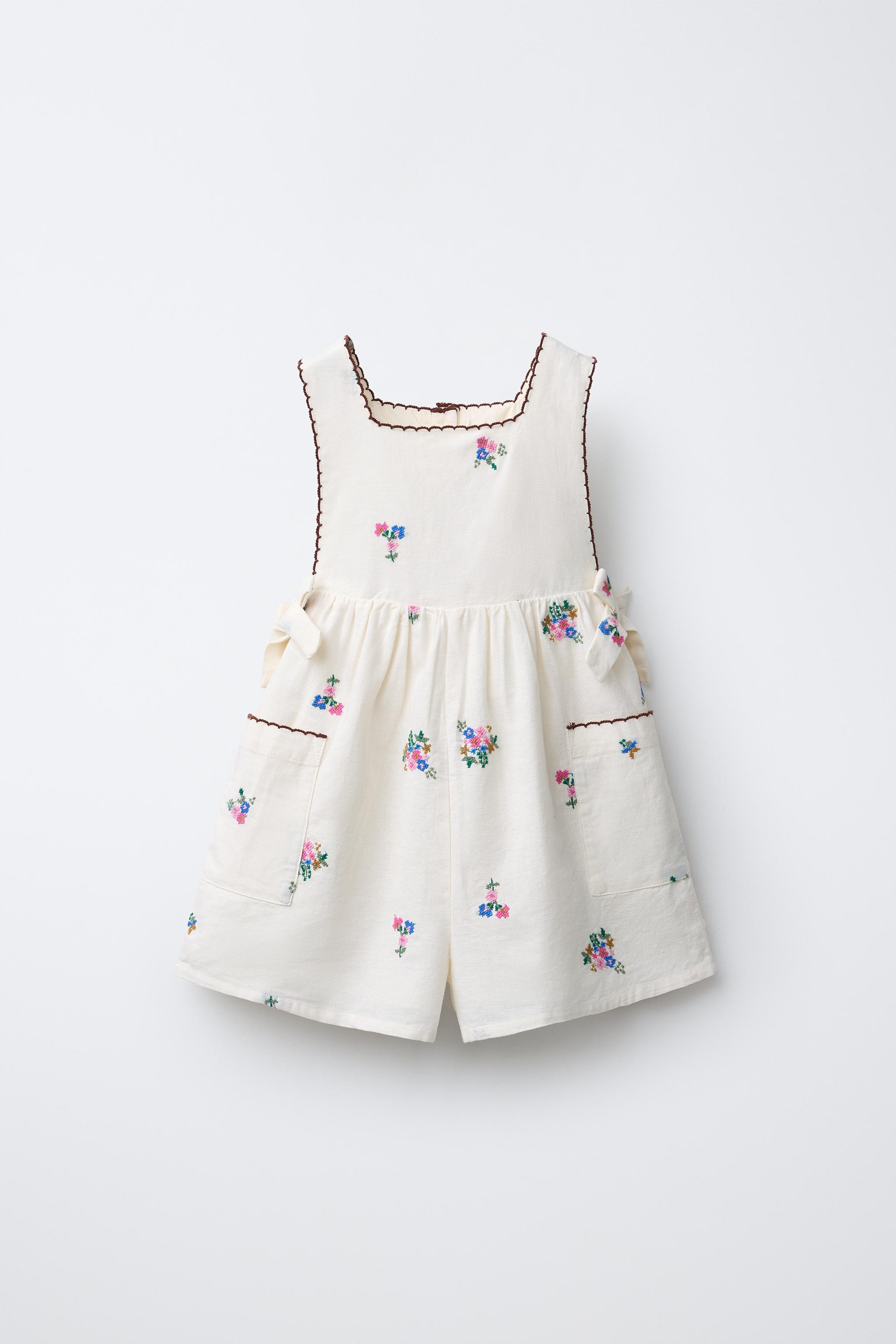 EMBROIDERED SHORT JUMPSUIT | Zara US