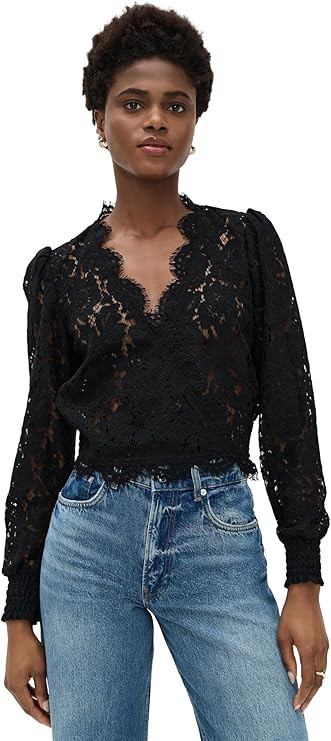 Generation Love Women's Kairi Lace Wrap Blouse | Amazon (US)