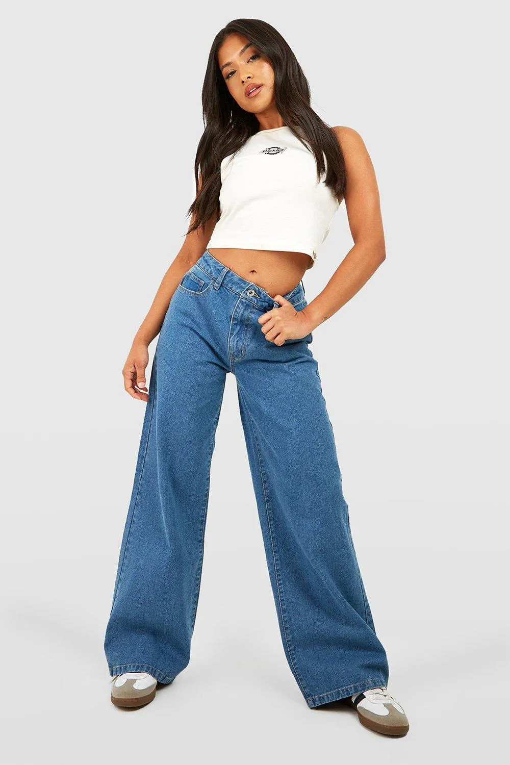 Petite Basics Wide Leg Jean | NastyGal UK