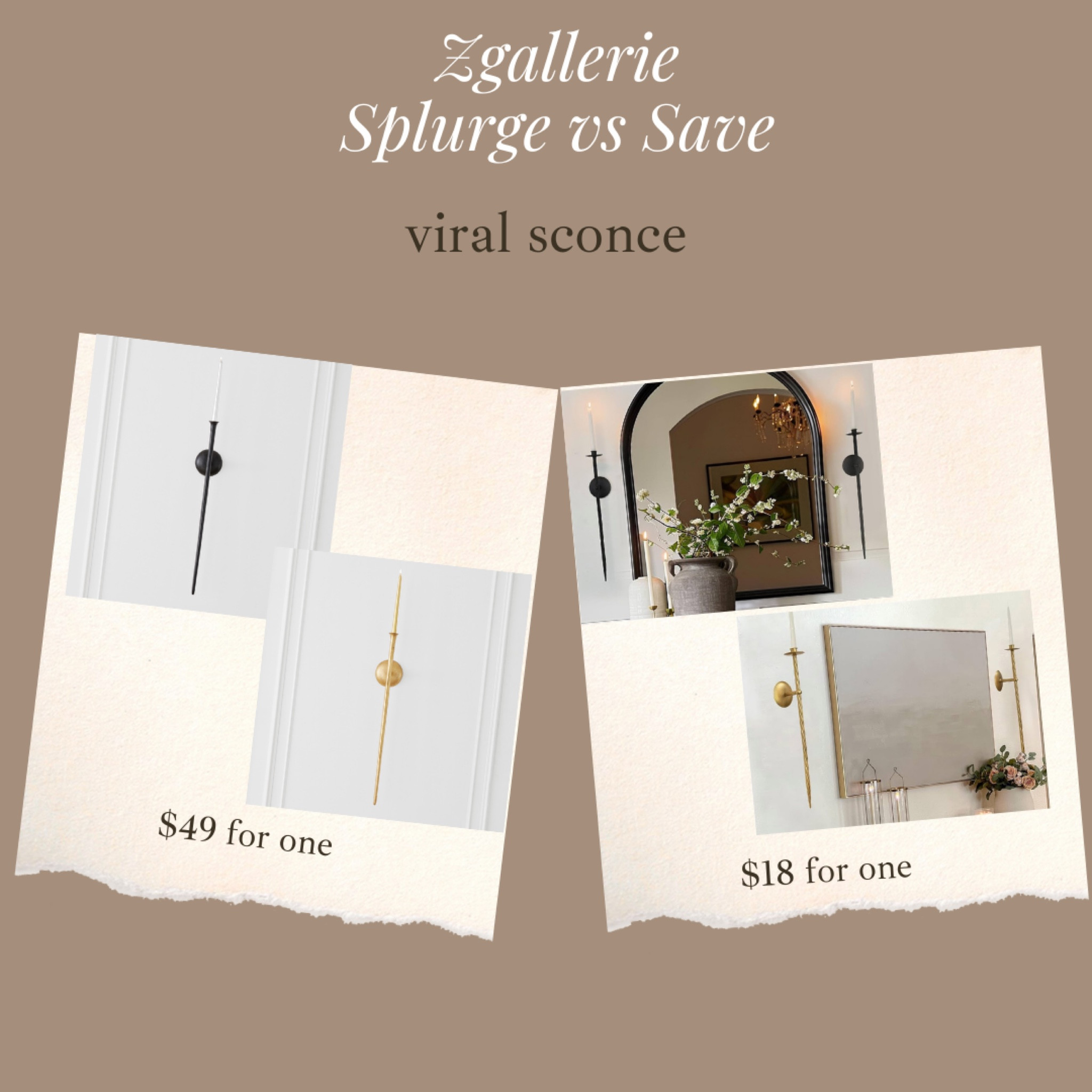 Budget friendly wall sconce!!!!! Can be used with candles or you can use the diy puck light hack with a shade to create a faux pendant light 😍😍 

On sale for only $18 each right now! 

#LTKSaleAlert #LTKFindsUnder50 #LTKHome