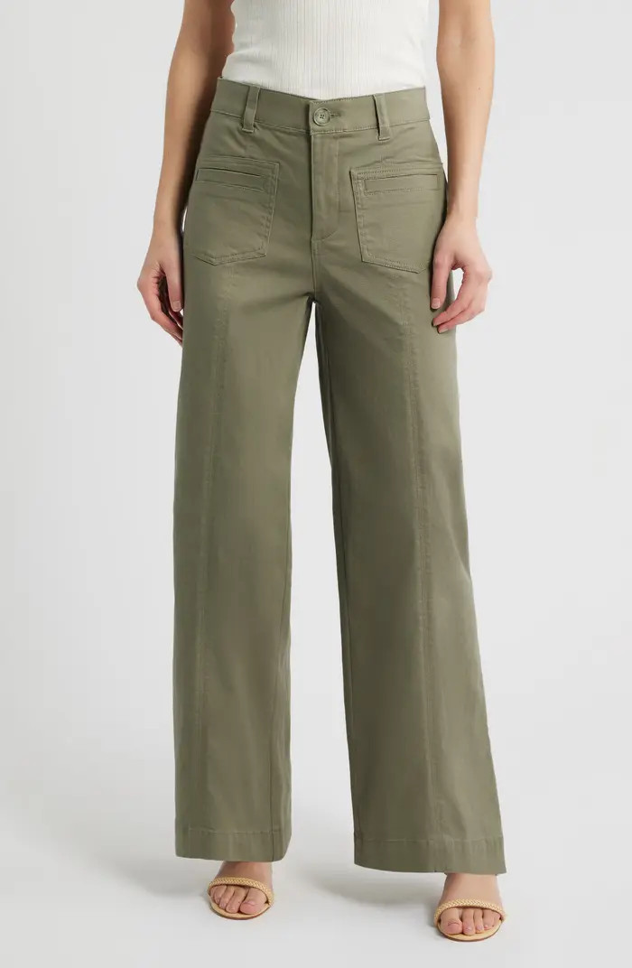 Skyrise Patch Pocket Wide Leg Pants | Nordstrom