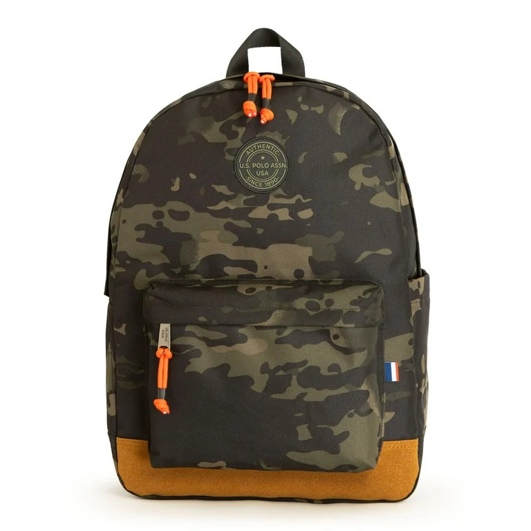 U.S. Polo Assn. Adult 18" Water-Resistant Backpack, Camo | Walmart (US)