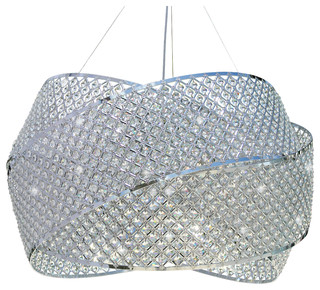 Lightupmyhome 30" Crystal Drum Suspension Chandelier Pendant Light | Houzz (App)
