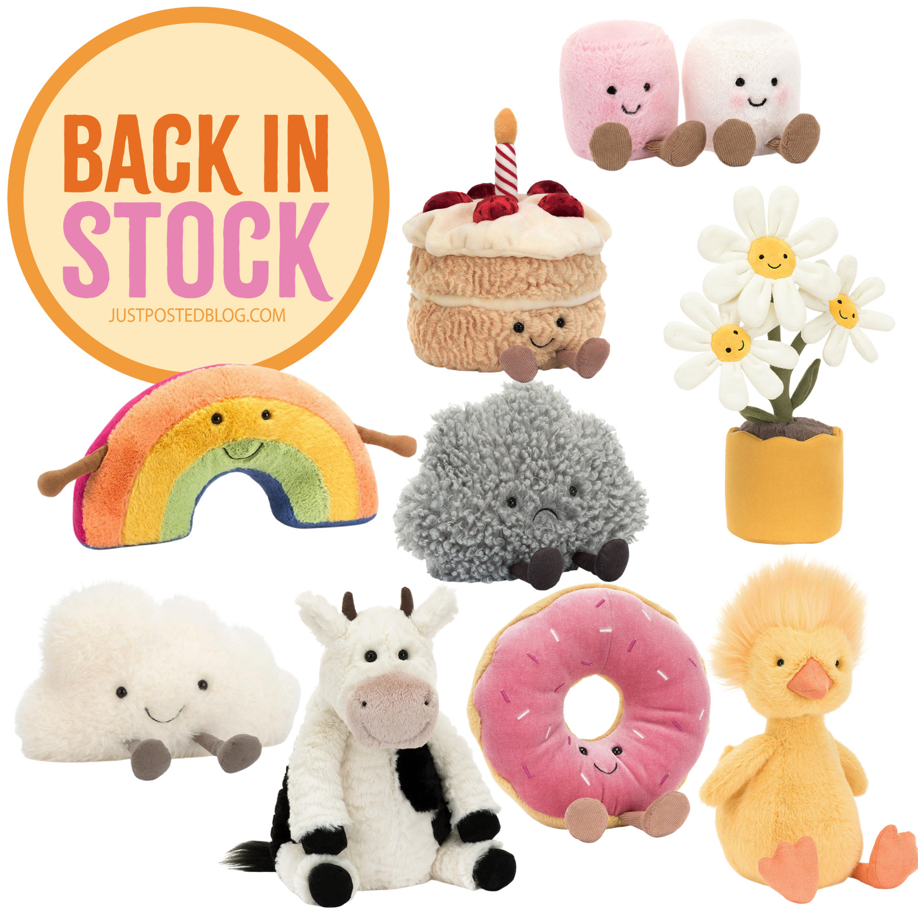 Lucy LOVES Jellycats, and they just restocked so many popular ones!! These will sell out, so get them before they are gone!! 

 