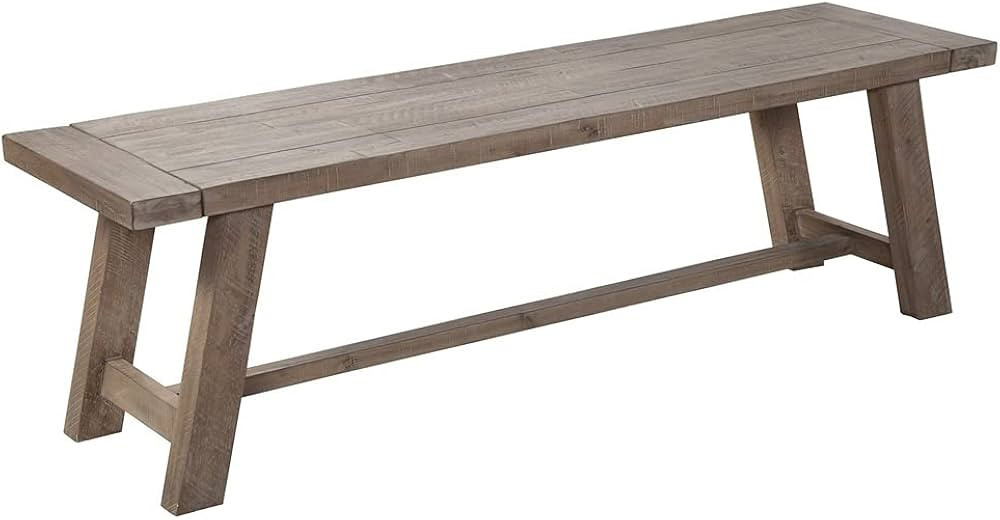 Alpine Furniture Newberry Wood Dining Bench in Weathered Natural | Amazon (US)