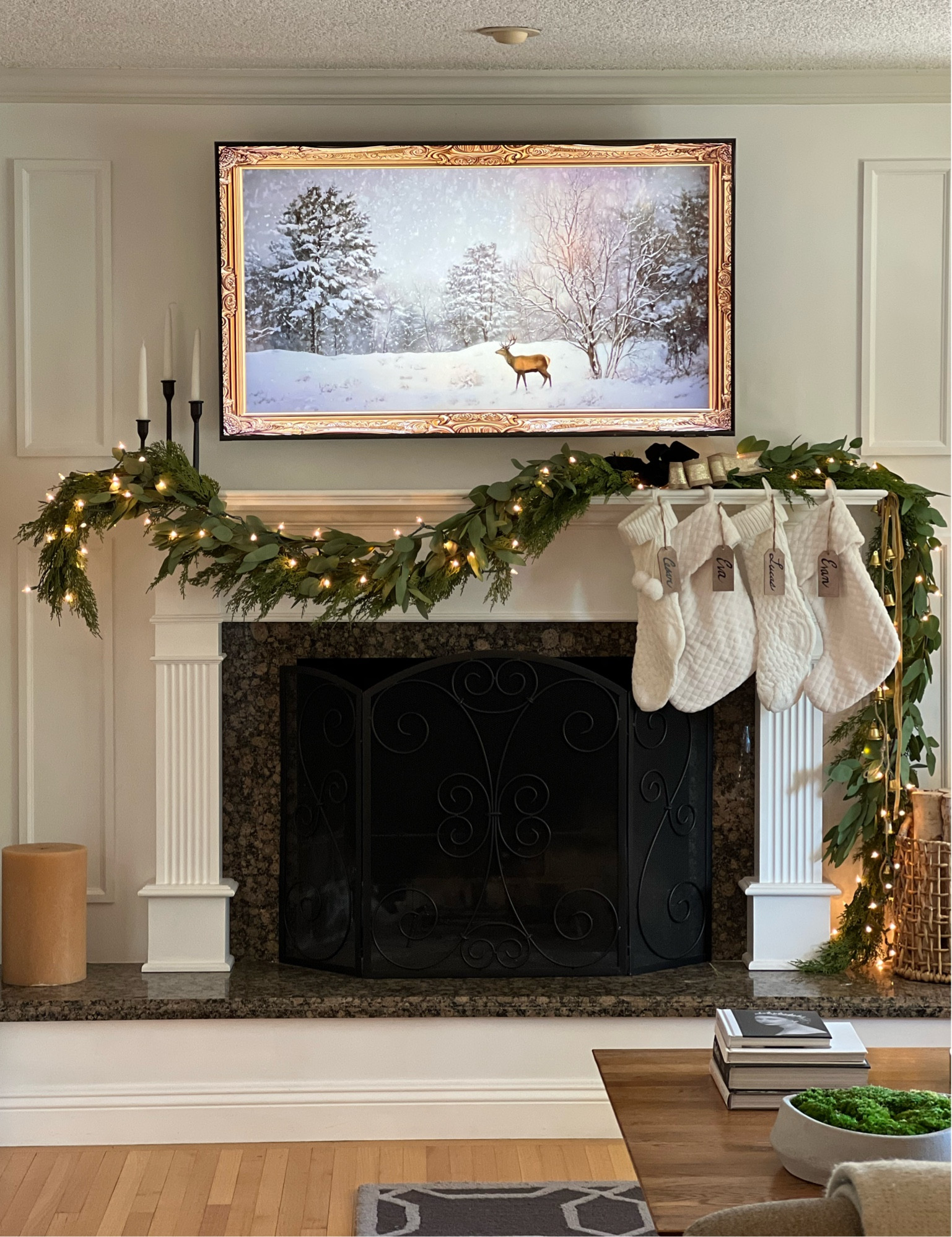 I used 4 garlands to create this look!  Two pine and two eucalyptus garlands.  I have linked great options for you to create a look like this for you!



#LTKCyberWeek #LTKHoliday #LTKSeasonal