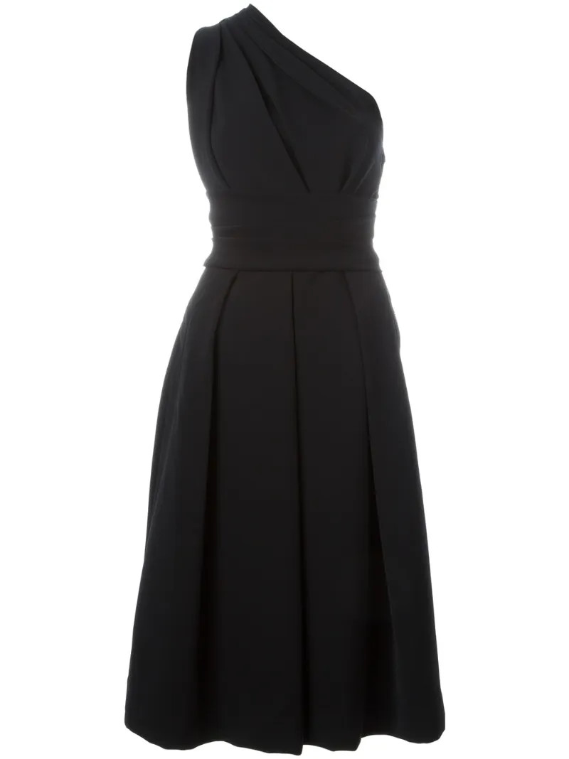 Preen By Thornton Bregazzi 'Athena' one shoulder dress, Women's, Size: Large, Black, Polyamide/Spandex/Elastane/Acetate/Spandex/Elastane | FarFetch US