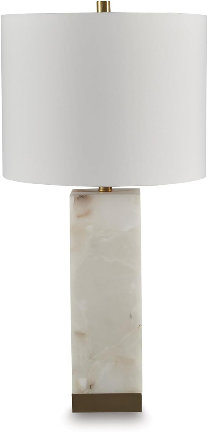 Signature Design by Ashley Linderfield Contemporary Metal Table Lamp with 3-Way Switch, White & M... | Amazon (US)