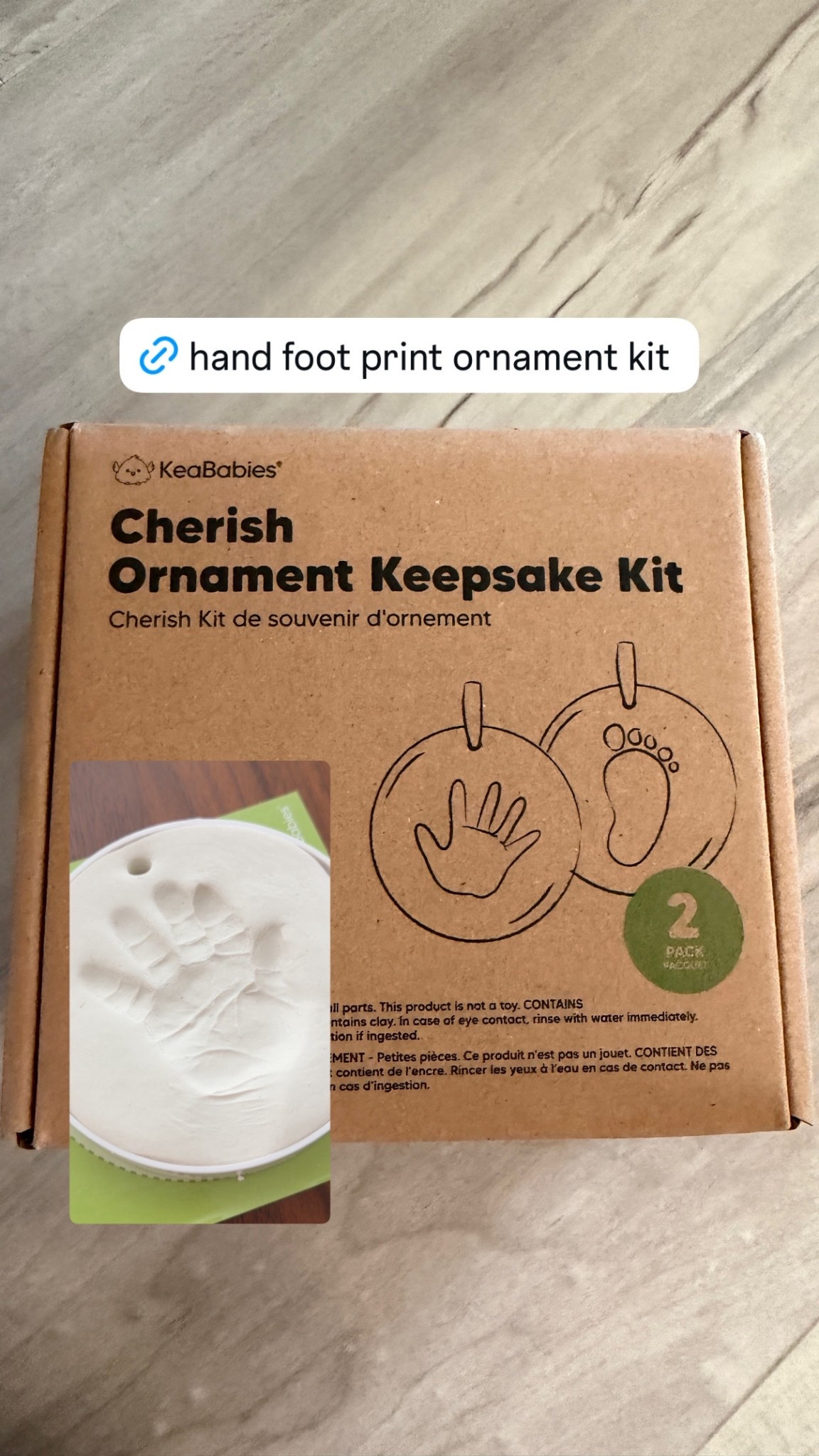 Hand foot print ornament kit