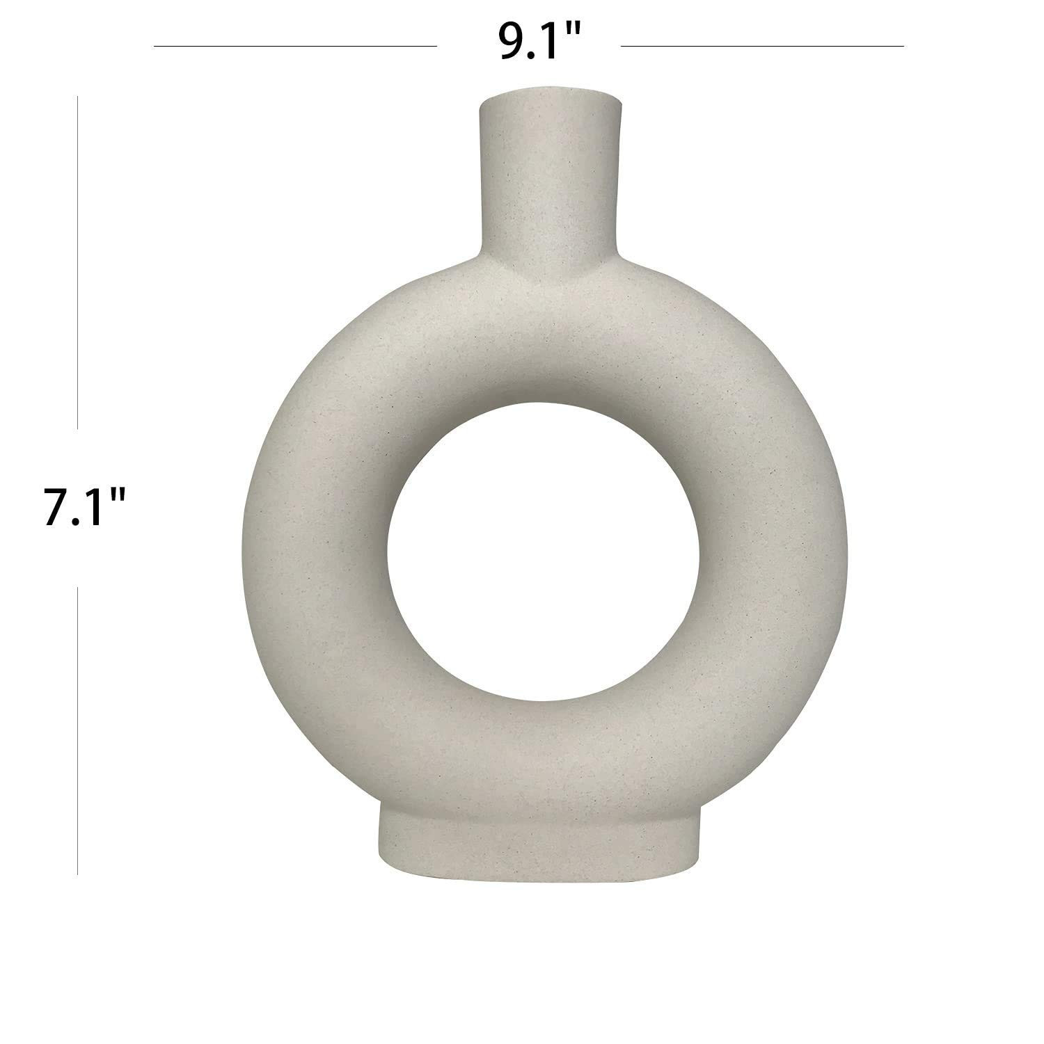 Eastern Rock White Ceramic Vase Modern Minimalist Abstraction Vase,for Centerpieces,Kitchen,Office,  | Amazon (US)