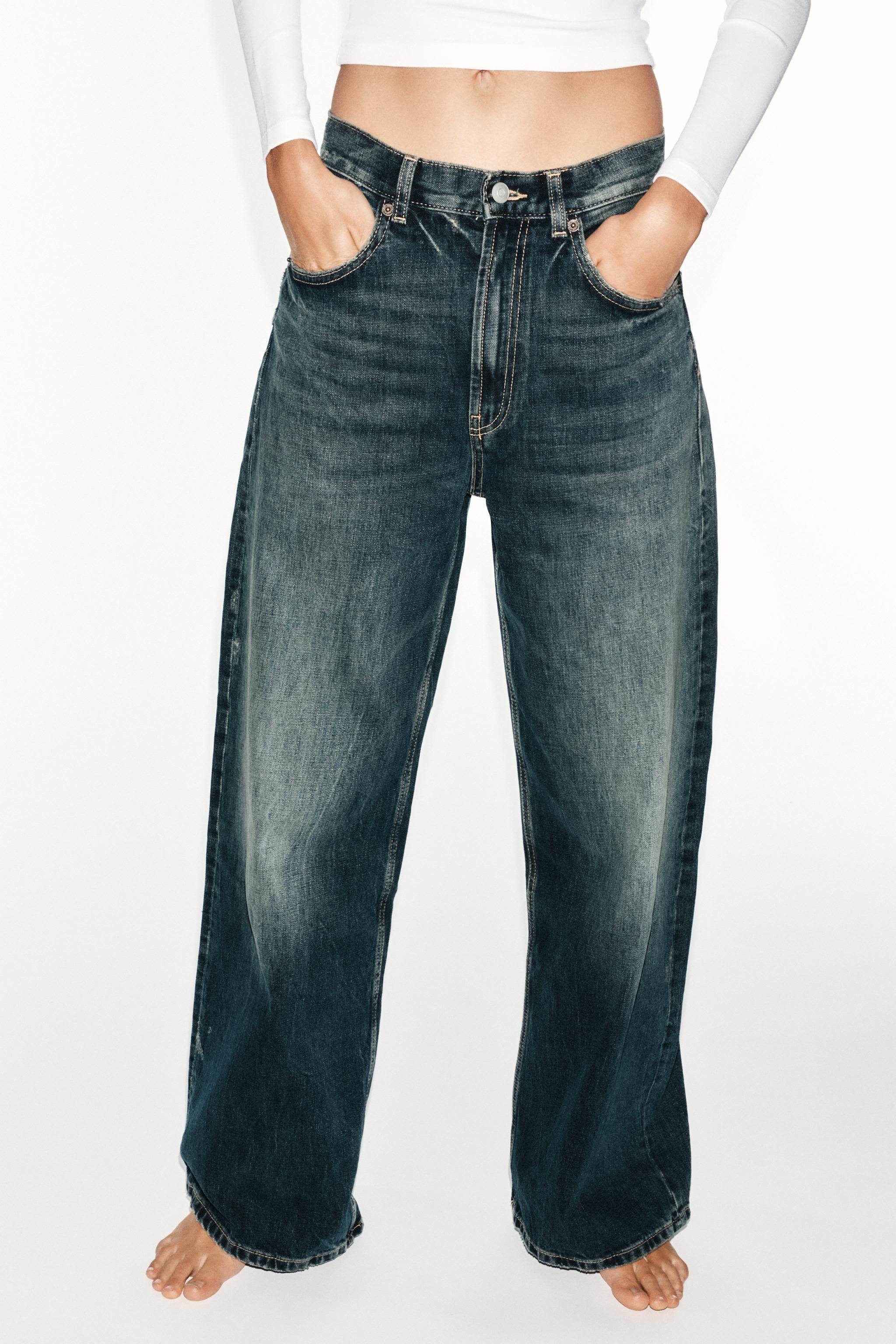 TRF EXTRA WIDE LEG HIGH RISE JEANS | Zara US