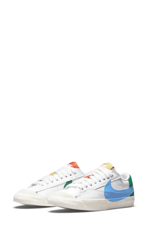 Nike Blazer Low '77 Jumbo Sneaker in White/University Blue/Gold at Nordstrom, Size 6 | Nordstrom