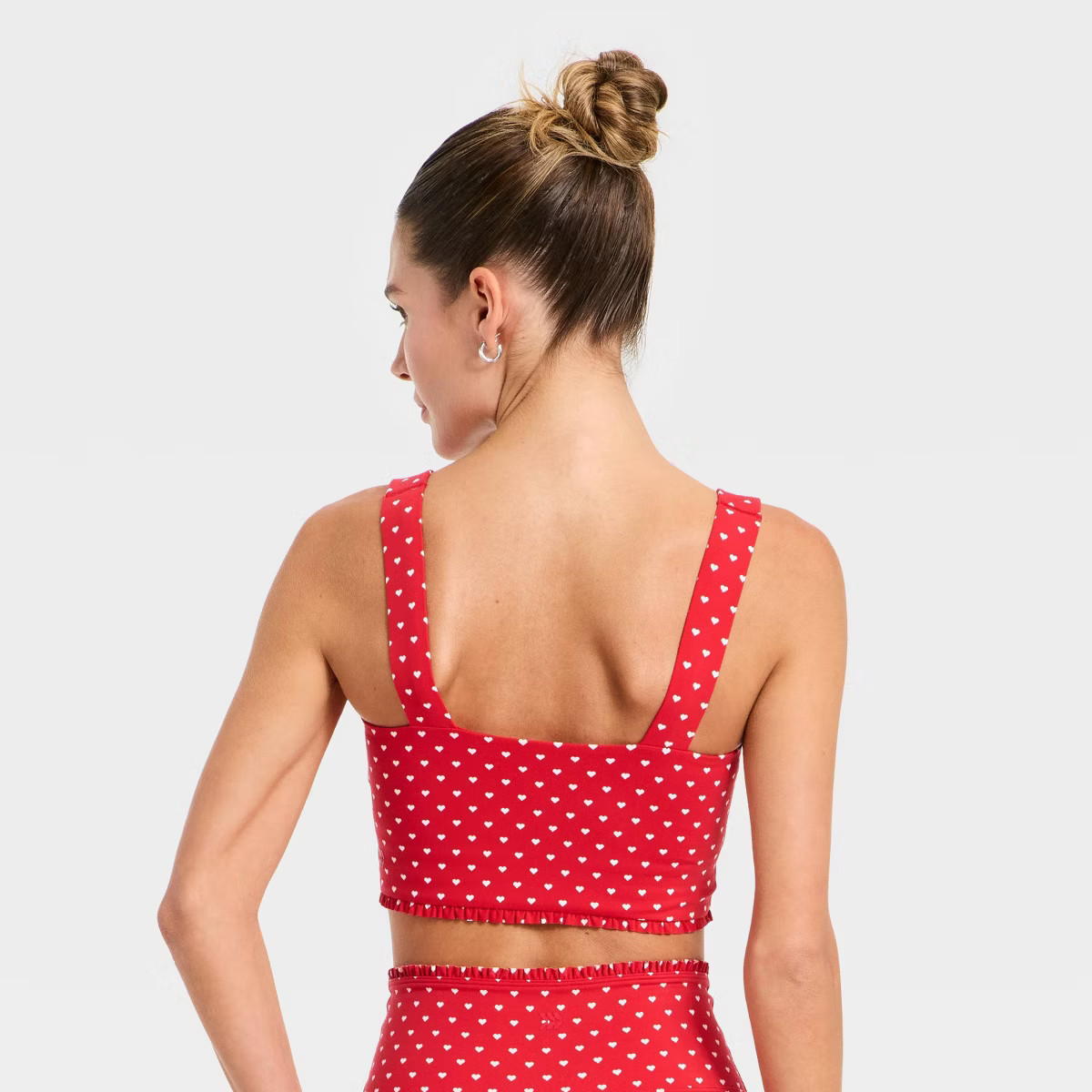 Women's Everyday Soft Light Support Ruffle Longline Bra - All in Motion™ | Target