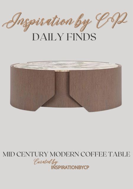 MODERN ROUND COFFEE TABLE:
modern coffee table, round table, natural wood table, marble table 

#LTKSaleAlert #LTKHome