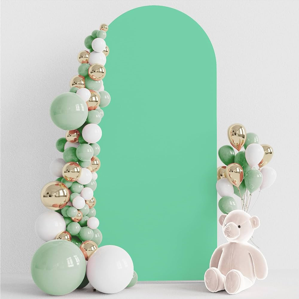 Wokceer 6FT Wedding Arch Cover Spandex Fitted Wedding Arch Stand Covers Round Top Chiara Arch Bac... | Amazon (US)