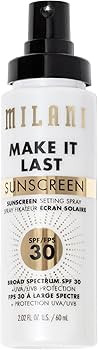 Milani Make It Last Sunscreen - Sunscreen Setting Spray with SPF 30 - Makeup Primer and Setting S... | Amazon (US)