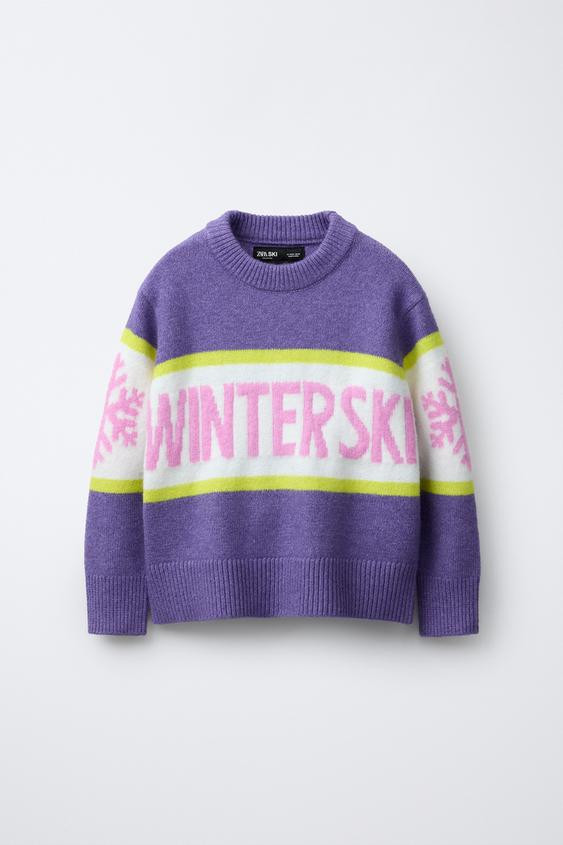 TEXT KNIT JUMPER SKI COLLECTION | Zara US