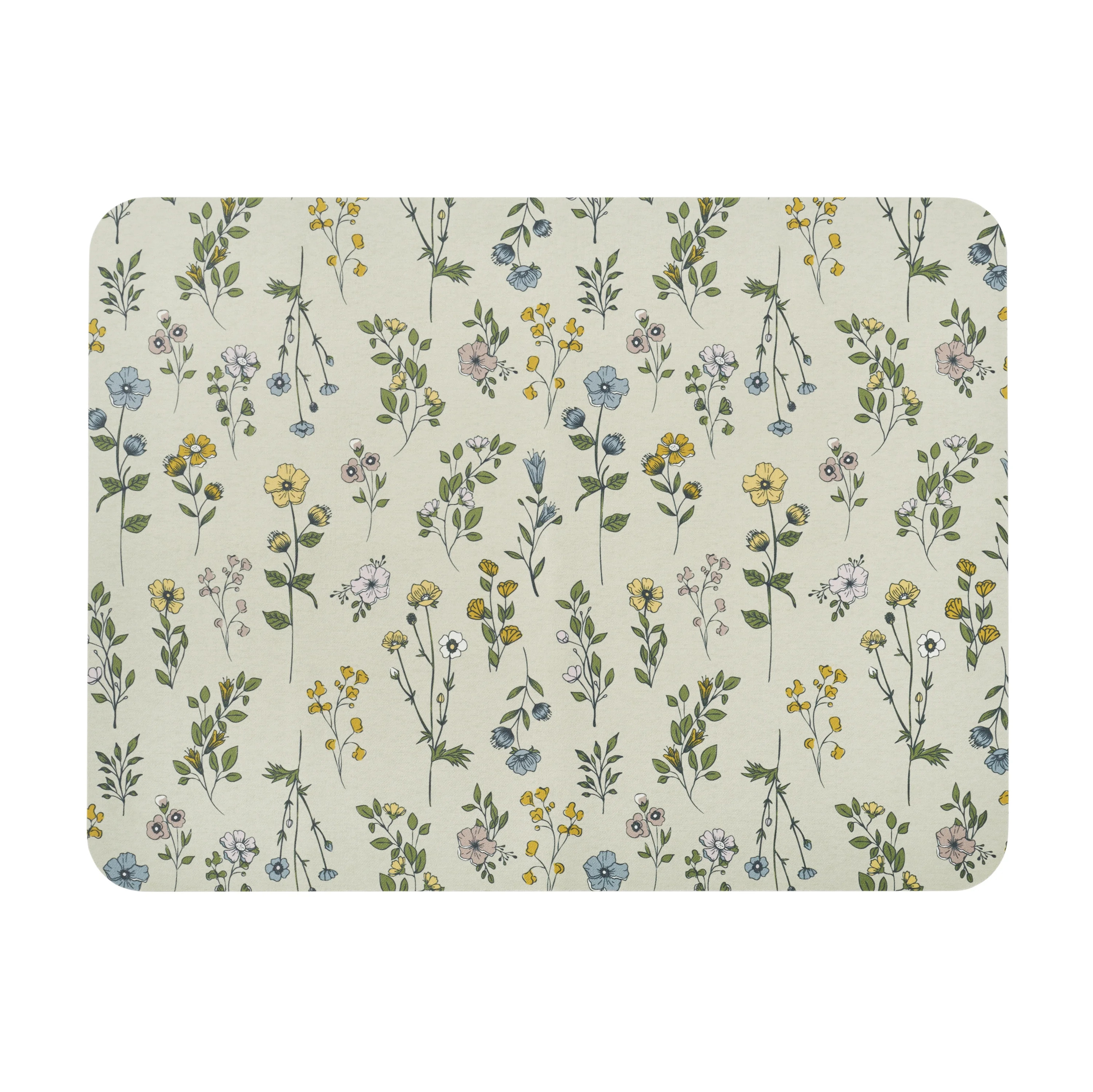 Beautiful Kitchen Botanical Dish Drying Mat with Bottom Grip and Highly Absorbent, Floral | Walmart (US)