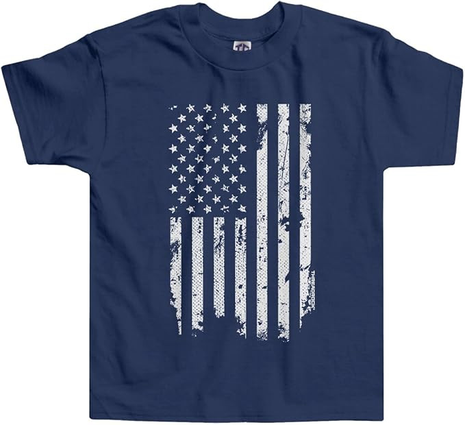Threadrock Little Boys' Distressed White American Flag Toddler T-Shirt | Amazon (US)