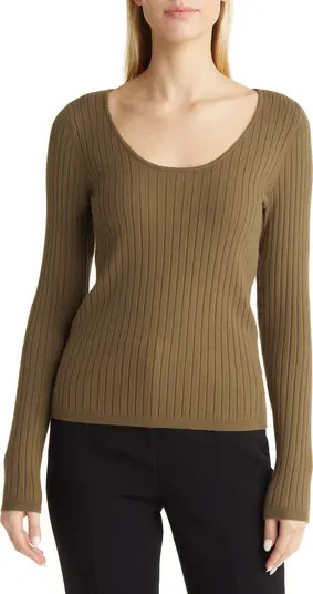 Rib Scoop Neck Sweater | Nordstrom