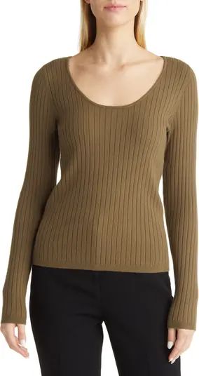 Rib Scoop Neck Sweater | Nordstrom