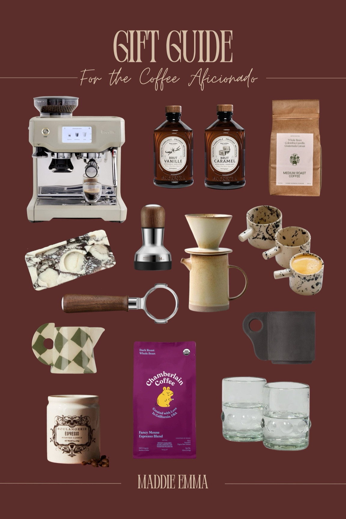 Gift guide for the coffee aficionado 

coffee machine, breville, coffee syrup, mug, espresso cup, glassware, espresso accessories 

#LTKGiftGuide