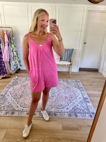 Love this Amazon romper, such an easy throw on and go summer outfit! I’m wearing a med. it has adjustable straps. Summer outfit, travel outfit 

#LTKTravel #LTKMidsize #LTKStyleTip