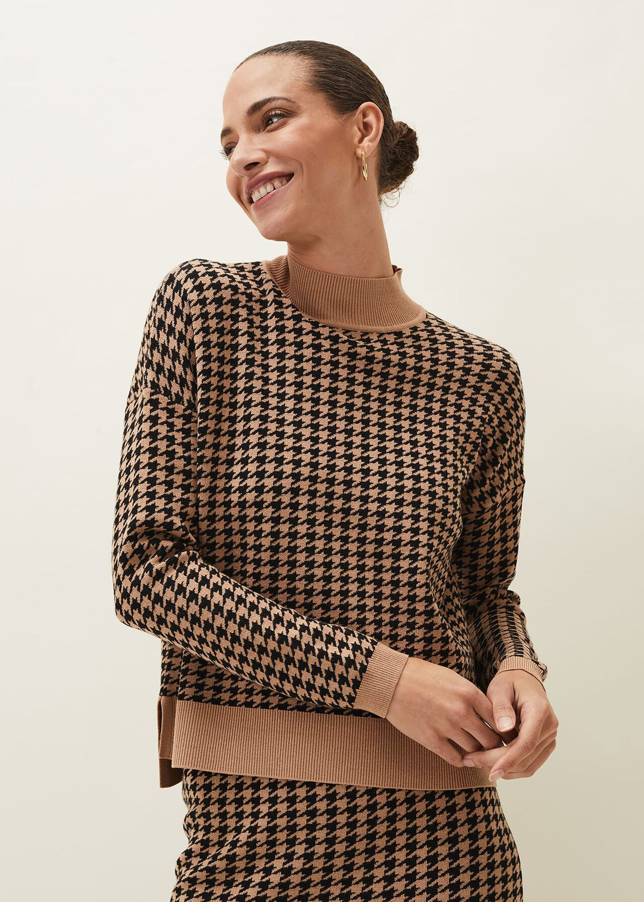 Soph Dogtooth Co-Ord Jumper | Phase Eight (UK)