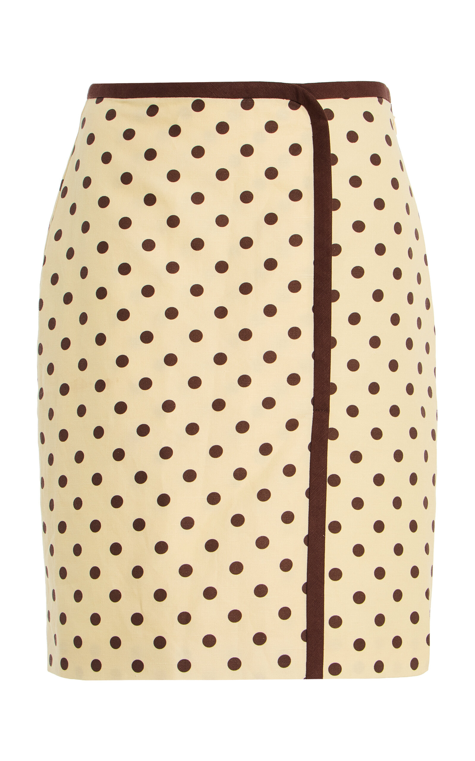 Bowie Polka-Dot Linen-Cotton Midi Skirt | Moda Operandi (Global)