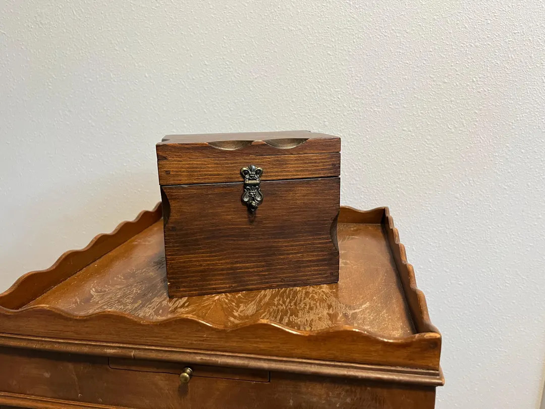 Vintage Wood Jewelry Box, Keepsake - Etsy | Etsy (US)