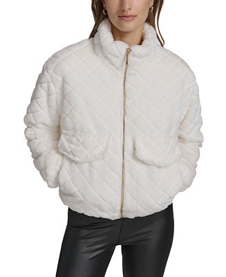 Andrew Marc Sport Women's Quilted Faux-Fur Jacket - Macy's | Macy's