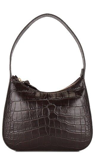 Small Shoulder Bag in Chocolate Croc | Revolve Clothing (Global)