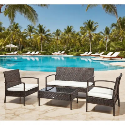 Loveseat Patio Furniture Set, Indoor Outdoor Set With Chairs, | Wayfair North America