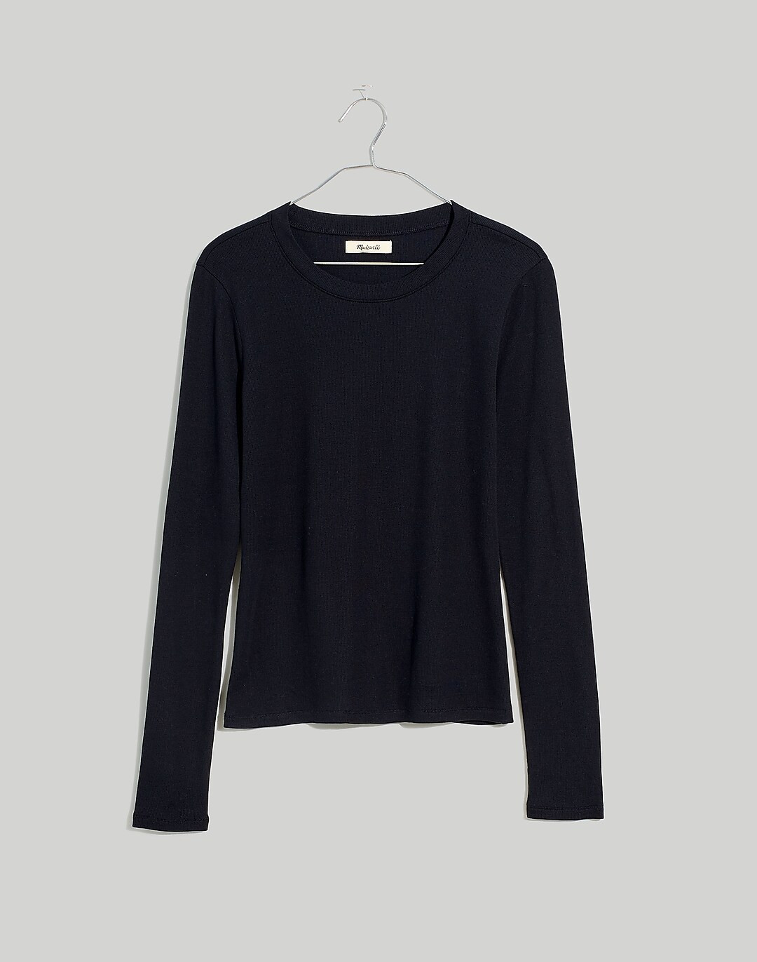 Brightside Finerib Crewneck Long-Sleeve Tee | Madewell
