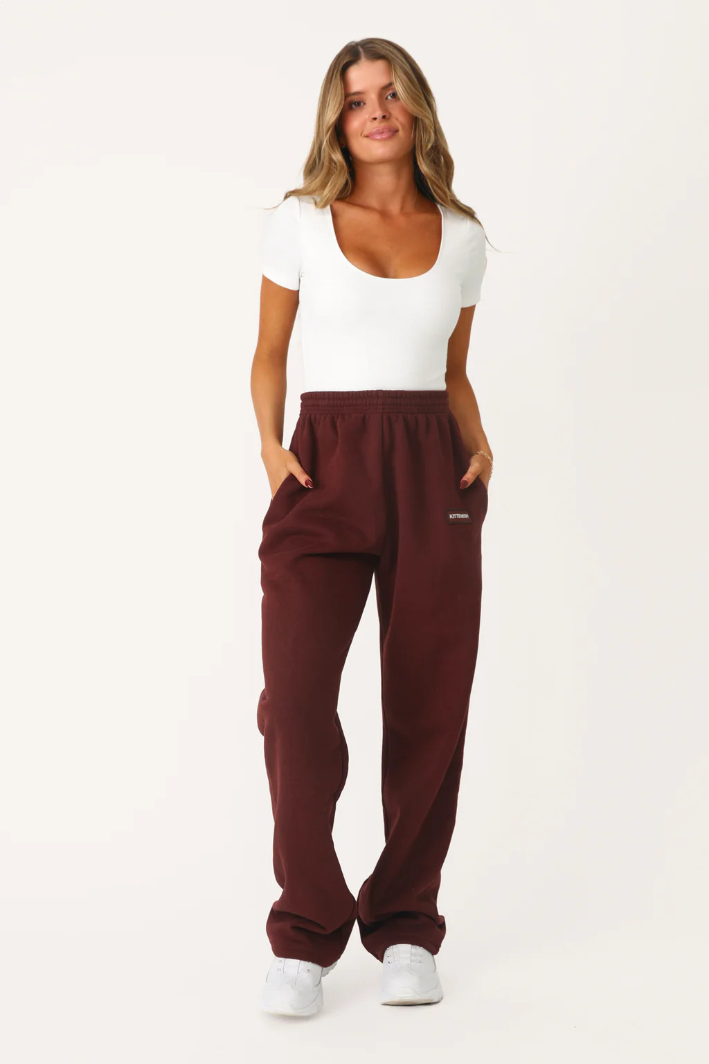 COMFORT ZONE MAROON SWEATPANT | Kittenish