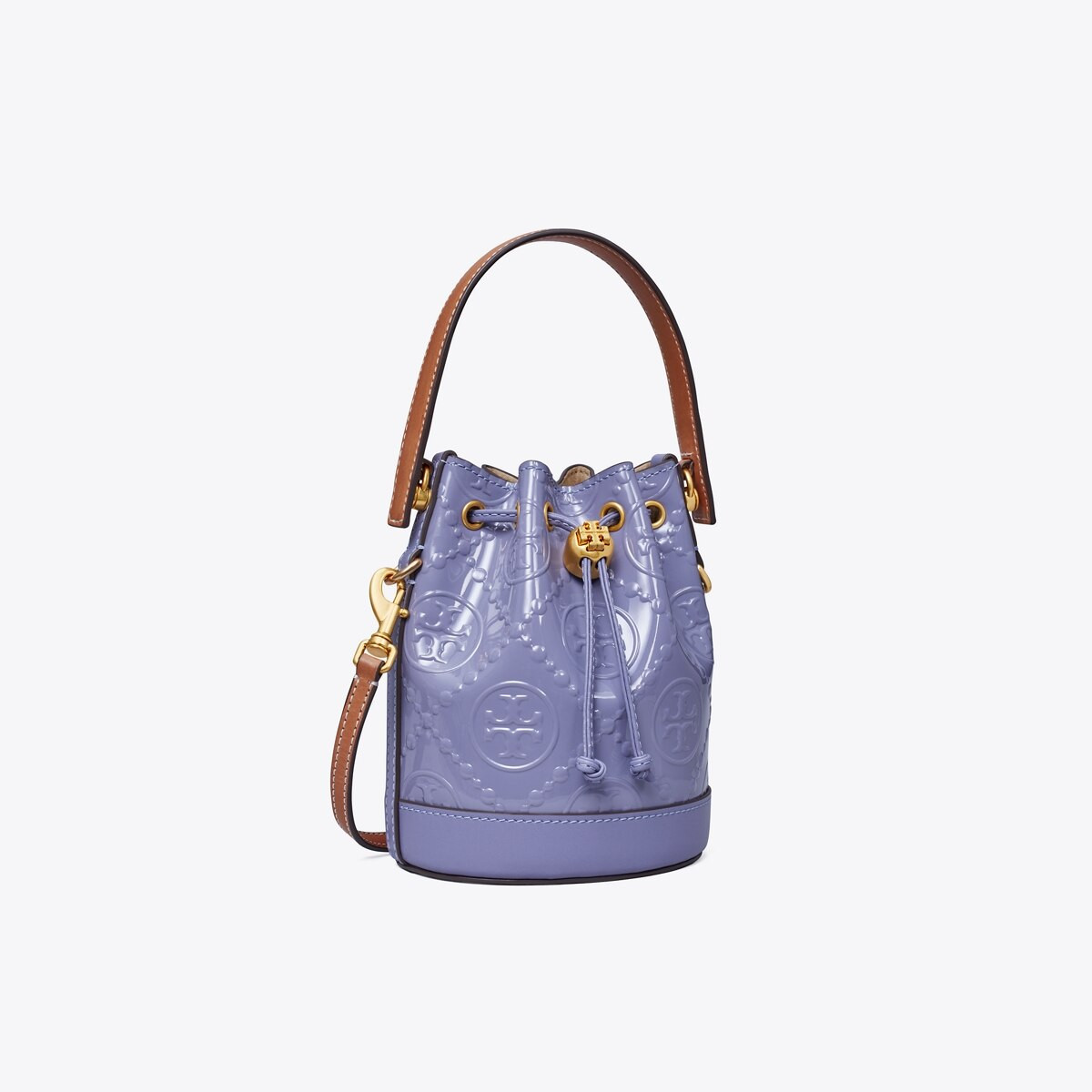 T Monogram Patent Embossed Mini Bucket Bag | Tory Burch (US)
