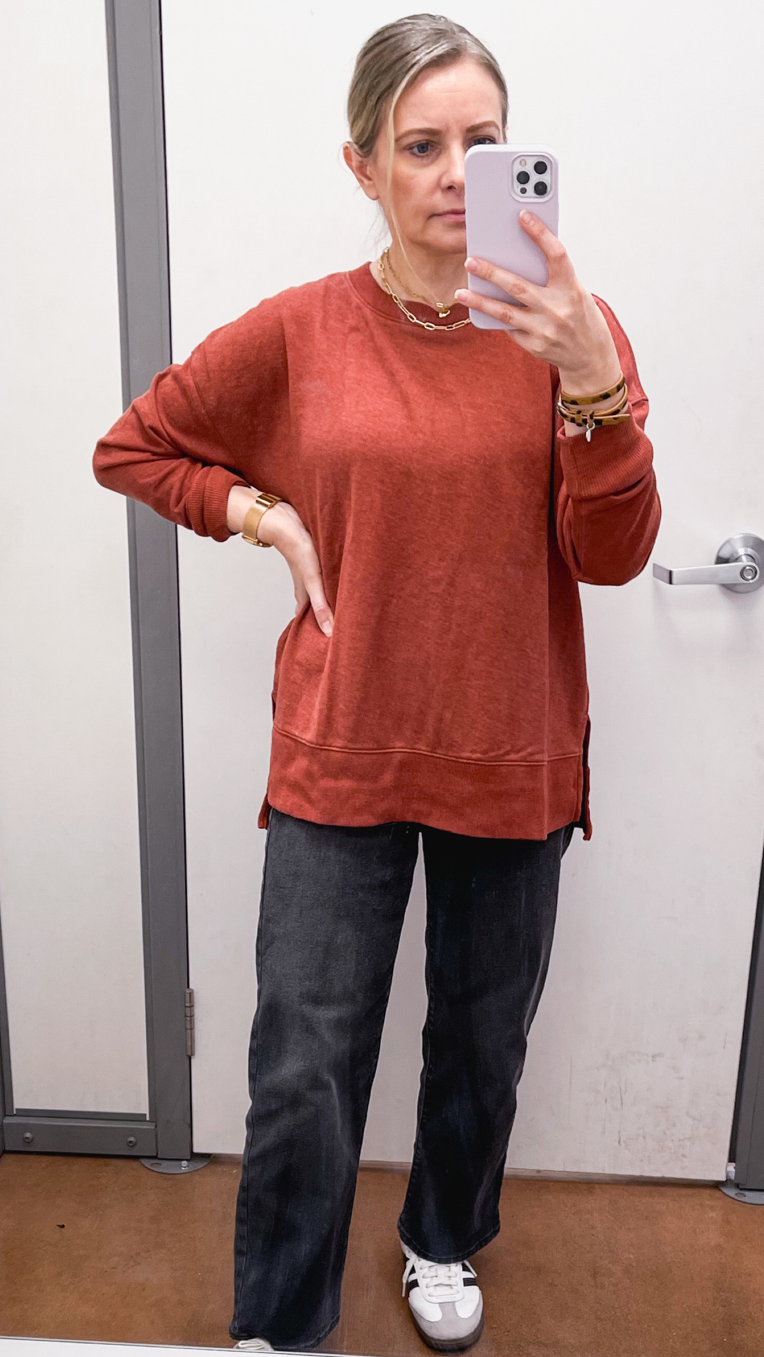 The popular Time and Tru Crewneck Sweatshirt from Walmart is back in stock this season. Love this color for fall. It’s very soft, it has a relaxed fit. You can size up for a more relaxed fit. Wearing small. 




Walmart fashion, Walmart favs, Walmart fall fashion, Walmart sweatshirts, fall outfits, jeans 

#LTKSeasonal #LTKFindsUnder50 #LTKOver40