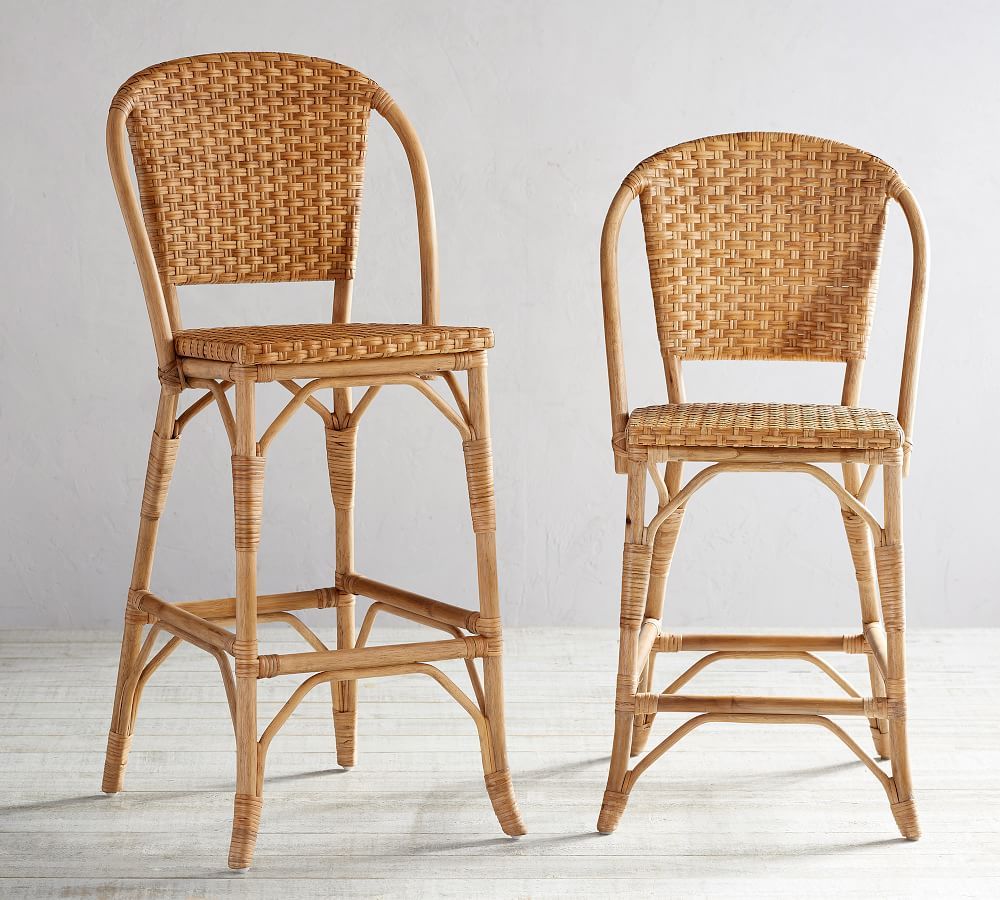 Parisian Woven Bar & Counter Stool | Pottery Barn (US)