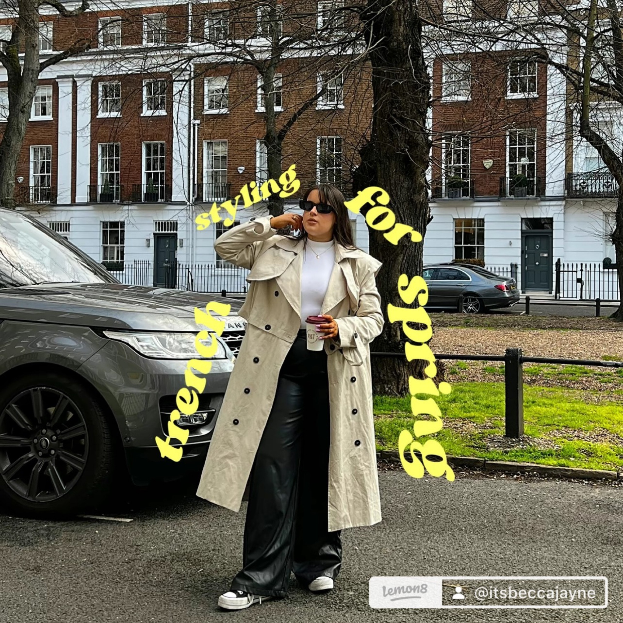 outfit inspo, spring outfit, spring fashion, street style, london style, trench coats outfit