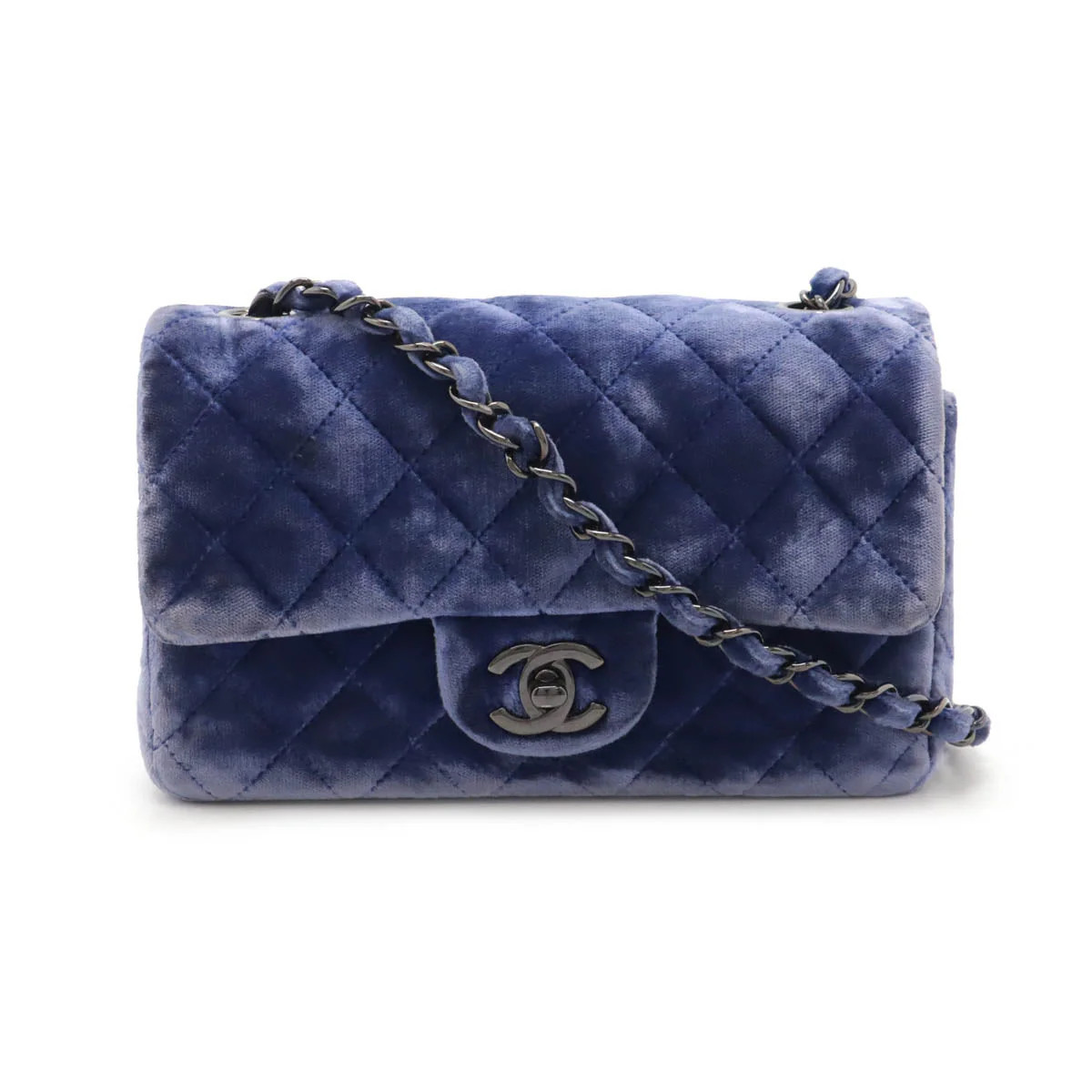 Chanel Velour Mini Matelasse Chain Shoulder Bag | Shop Simon