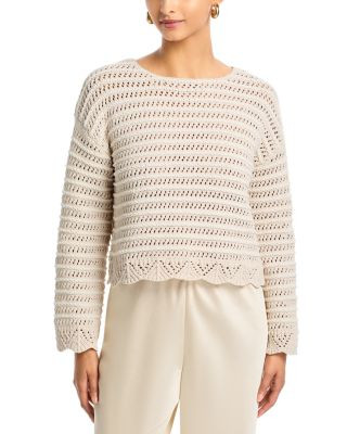 Pointelle Crewneck Sweater - Exclusive | Bloomingdale's (AU)