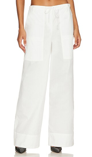 x Maggie MacDonald Norga Drawstring Pants in Bright White | Revolve Clothing (Global)
