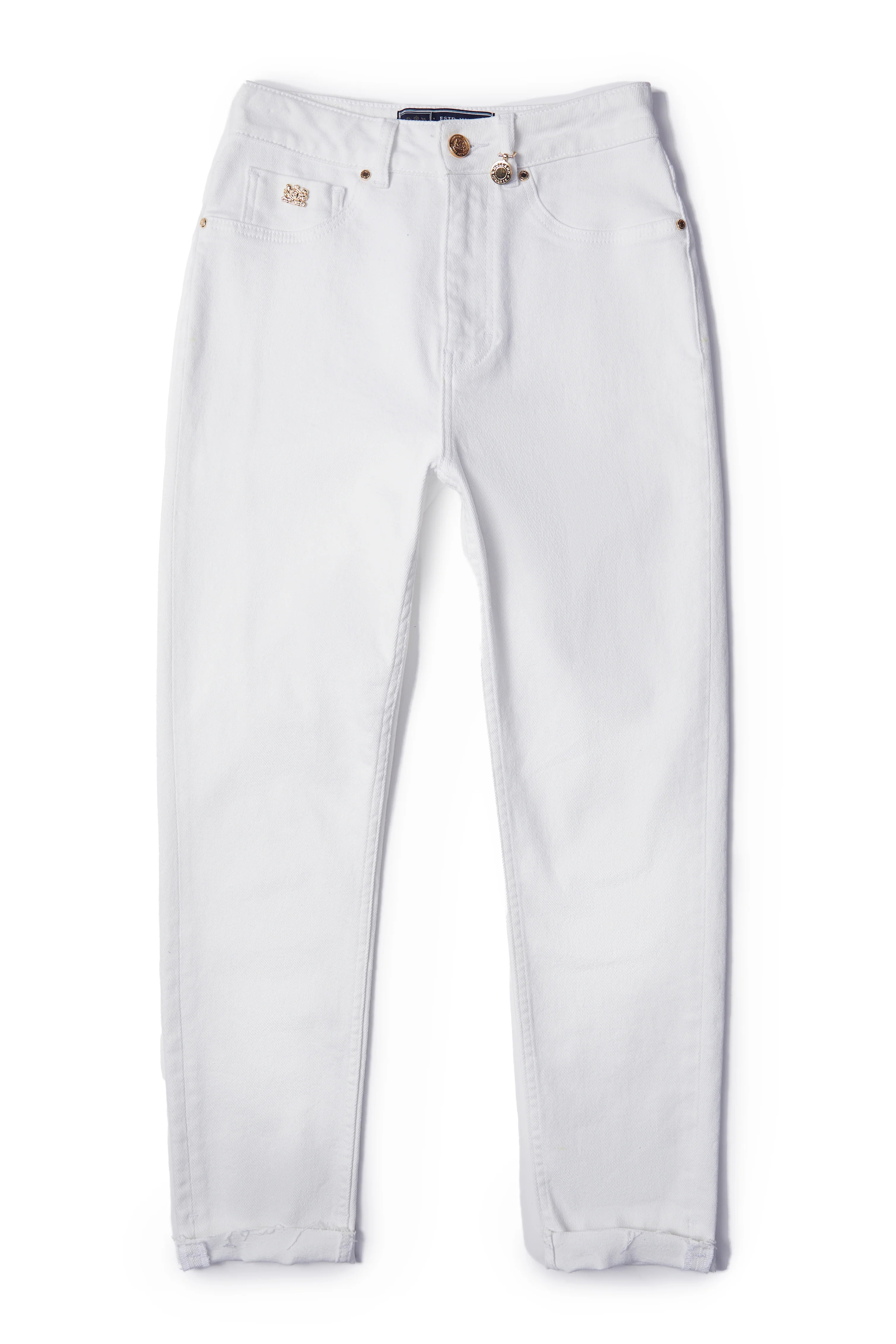 High Rise Slim Jean (White) | Holland Cooper